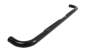 Dee Zee Nerf Bar DZ374691 With Step Pads; 3 Inch Round Bent; Powder Coated; Black; Steel; Without End Caps; Rocker Panel/Subfloor Mount Dee Zee Nerf Bar DZ374691 With Step Pads; 3 Inch Round Bent; Powder Coated; Black; Steel; Without End Caps; Rocker Panel/Subfloor Mount