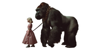 Girl And Giant Gorilla Vinyl Car Decal Sticker – Waterproof & UV-Resistant 5.4