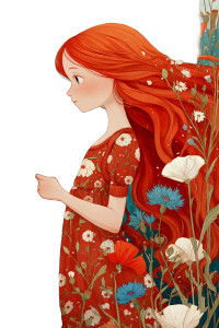 Whimsical Red-Haired Girl Vinyl Car Decal Sticker – Waterproof & UV-Resistant 8.96" Whimsical Red-Haired Girl Vinyl Car Decal Sticker – Waterproof & UV-Resistant 8.96"