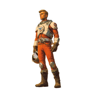 Retrofuturistic Mars Pioneer Vinyl Car Decal Sticker – Waterproof & UV-Resistant 3.4133333333333336"