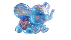 Bubble Elephant Vinyl Car Decal Sticker – Waterproof & UV-Resistant 2.72"