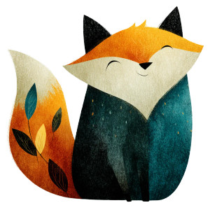 Cute Nordic Fox Vinyl Car Decal Sticker – Waterproof & UV-Resistant 6.826666666666667"