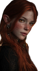 Red-Haired Elf V3 Vinyl Car Decal Sticker – Waterproof & UV-Resistant 4.8533333333333335"