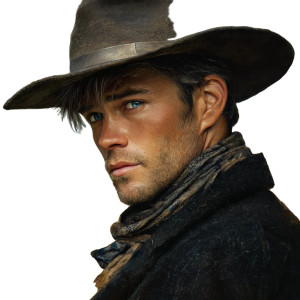 Rugged Gunslinger V2 Vinyl Car Decal Sticker – Waterproof & UV-Resistant 3.4133333333333336"
