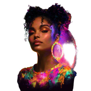 Neon Digital Portrait Vinyl Car Decal Sticker – Waterproof & UV-Resistant 6.826666666666667"