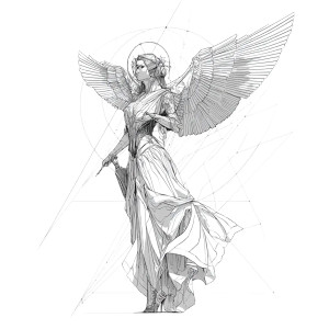 Light Angel Vinyl Car Decal Sticker – Waterproof & UV-Resistant 3.4133333333333336"