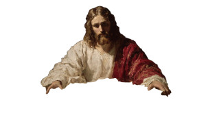 Jesus With Money Vinyl Car Decal Sticker – Waterproof & UV-Resistant 2.72"