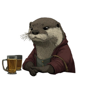 Annoyed Tavern Otter Vinyl Car Decal Sticker – Waterproof & UV-Resistant 3.4133333333333336"