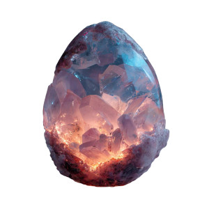 Crystalline Egg Vinyl Car Decal Sticker – Waterproof & UV-Resistant 3.4133333333333336"