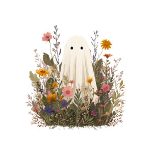 Cute Ghost Illustration V2 Vinyl Car Decal Sticker – Waterproof & UV-Resistant 3.4133333333333336"