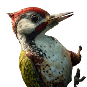 Fantasy Woodpecker Vinyl Car Decal Sticker – Waterproof & UV-Resistant 3.4133333333333336"