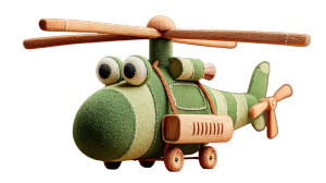 Anthropomorphic Helicopter Vinyl Car Decal Sticker – Waterproof & UV-Resistant 5.4