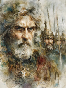 Celtic King Portrait V3 Vinyl Car Decal Sticker – Waterproof & UV-Resistant 4.1066666666666665"