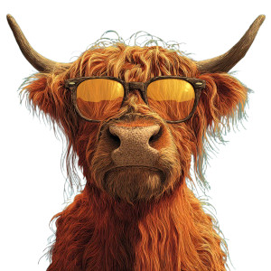 Sunglasses Cow Vinyl Car Decal Sticker – Waterproof & UV-Resistant 3.4133333333333336" Sunglasses Cow Vinyl Car Decal Sticker – Waterproof & UV-Resistant 3.4133333333333336"