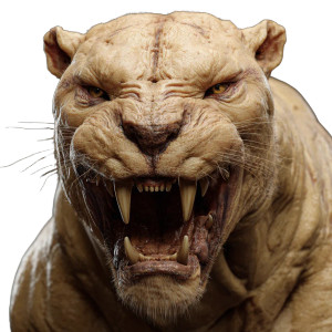 Saber-Toothed Lion V2 Vinyl Car Decal Sticker – Waterproof & UV-Resistant 6.826666666666667"