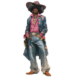 Cowboy Pimp Vinyl Car Decal Sticker – Waterproof & UV-Resistant 3.4133333333333336"