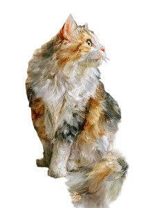 Classical Cat Portrait Vinyl Car Decal Sticker – Waterproof & UV-Resistant 8.0"