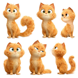 Pixar Tabby Cat V2 Vinyl Car Decal Sticker – Waterproof & UV-Resistant 3.4133333333333336"