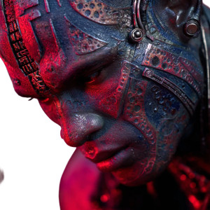 Vampire Cyborg Vinyl Car Decal Sticker – Waterproof & UV-Resistant 3.4133333333333336"