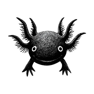 Cartoon Axolotl Head Vinyl Car Decal Sticker – Waterproof & UV-Resistant 3.4133333333333336"