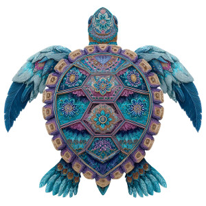 Turtle Mandala Art V2 Vinyl Car Decal Sticker – Waterproof & UV-Resistant 3.4133333333333336"