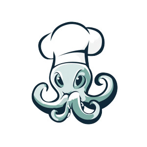 Chef Octopus Logo Vinyl Car Decal Sticker – Waterproof & UV-Resistant 6.826666666666667"