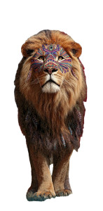 Patterned Lion Art Vinyl Car Decal Sticker – Waterproof & UV-Resistant 5.226666666666667"