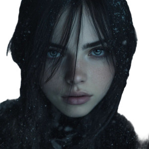 Indifferent Girl Vinyl Car Decal Sticker – Waterproof & UV-Resistant 6.826666666666667"