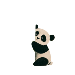 Hiding Panda Vinyl Car Decal Sticker – Waterproof & UV-Resistant 3.4133333333333336"
