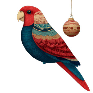 Folk Art Rosella Vinyl Car Decal Sticker – Waterproof & UV-Resistant 6.826666666666667" Folk Art Rosella Vinyl Car Decal Sticker – Waterproof & UV-Resistant 6.826666666666667"