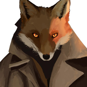 Sly Fox Portrait Vinyl Car Decal Sticker – Waterproof & UV-Resistant 3.4133333333333336"