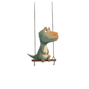 Dinosaur On Swing Vinyl Car Decal Sticker – Waterproof & UV-Resistant 3.4133333333333336" Dinosaur On Swing Vinyl Car Decal Sticker – Waterproof & UV-Resistant 3.4133333333333336"
