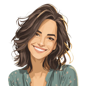 Smiling Woman Portrait V35 Vinyl Car Decal Sticker – Waterproof & UV-Resistant 6.826666666666667"