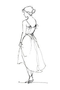 Graceful Woman Sketch Vinyl Car Decal Sticker – Waterproof & UV-Resistant 4.4