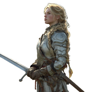 Medieval Warrior Woman V9 Vinyl Car Decal Sticker – Waterproof & UV-Resistant 3.4133333333333336"