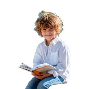 Happy Reading Boy V2 Vinyl Car Decal Sticker – Waterproof & UV-Resistant 3.4133333333333336"