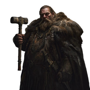 Warrior With Hammer V2 Vinyl Car Decal Sticker – Waterproof & UV-Resistant 6.826666666666667"