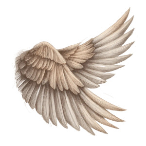 Beige Bird Wings Vinyl Car Decal Sticker – Waterproof & UV-Resistant 3.4133333333333336"