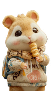 Golden Hamster Romi Vinyl Car Decal Sticker – Waterproof & UV-Resistant 4.8533333333333335"