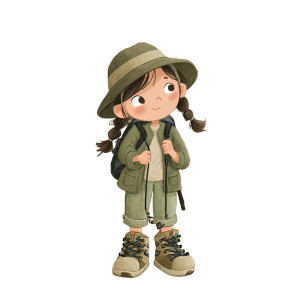 Little Hiker Girl Vinyl Car Decal Sticker – Waterproof & UV-Resistant 6.826666666666667" Little Hiker Girl Vinyl Car Decal Sticker – Waterproof & UV-Resistant 6.826666666666667"