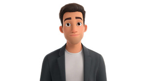 Pixar Business Avatar Vinyl Car Decal Sticker – Waterproof & UV-Resistant 2.72"