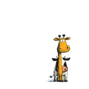 Giraffe As Cow Vinyl Car Decal Sticker – Waterproof & UV-Resistant 3.4133333333333336"