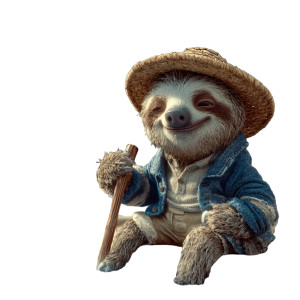 Sloth Pool Boy Vinyl Car Decal Sticker – Waterproof & UV-Resistant 3.4133333333333336"