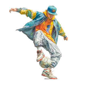 Soccer Boy Stunt Vinyl Car Decal Sticker – Waterproof & UV-Resistant 3.4133333333333336"