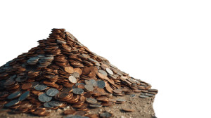 Pile Of Coins V2 Vinyl Car Decal Sticker – Waterproof & UV-Resistant 2.72"