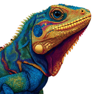 Colorful Shifty Lizard Vinyl Car Decal Sticker – Waterproof & UV-Resistant 3.4133333333333336"