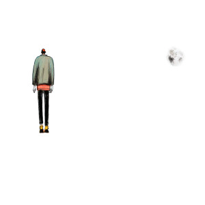 Lonely Figure Vinyl Car Decal Sticker – Waterproof & UV-Resistant 3.4133333333333336"