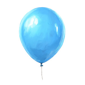Blue Balloon Vinyl Car Decal Sticker – Waterproof & UV-Resistant 6.826666666666667"