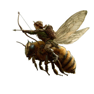 Fairy On Bee Vinyl Car Decal Sticker – Waterproof & UV-Resistant 3.4133333333333336"
