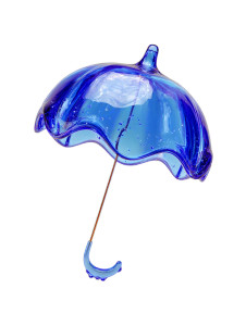 Floating Blue Umbrella Vinyl Car Decal Sticker – Waterproof & UV-Resistant 8.213333333333333"